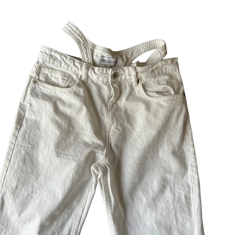 Zara LOW-RISE BAGGY JEANS White Size 34/6 - Picture 8 of 14
